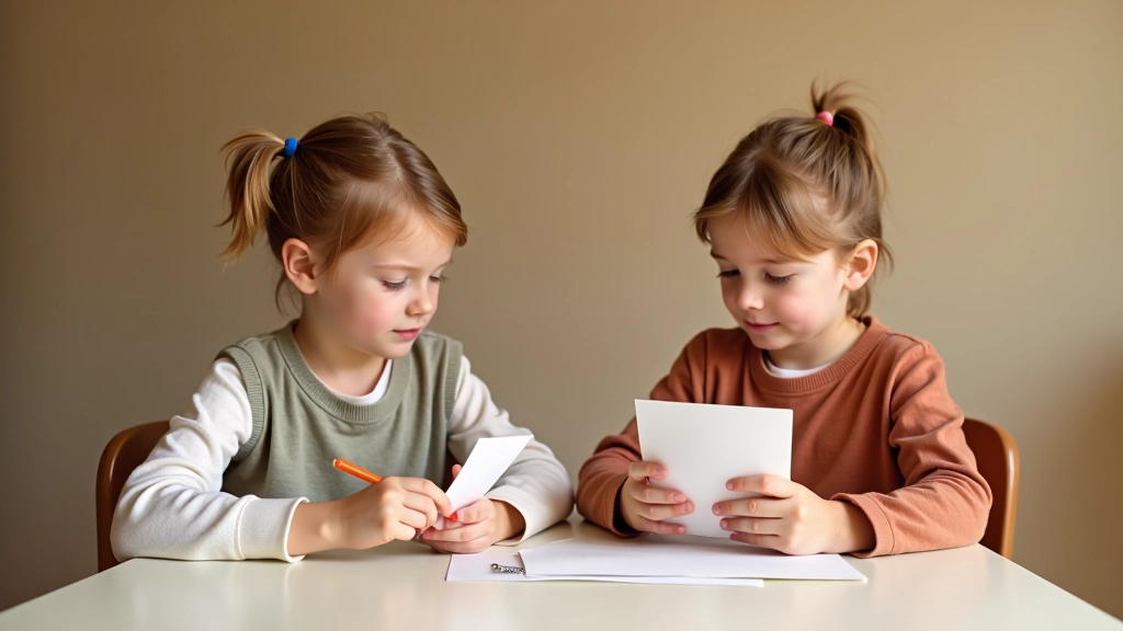 Rodič a dítě sedí u stolu s penězi a poznámkami, učí se o kapesném a finanční odpovědnosti